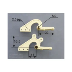 CHARNIERE DEPORTEE 2pcs