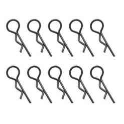 Clips carrosserie 1/10eme noir (sachet de 10pcs) - Hobbytech