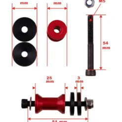 Colonnette moteur 17mm réglables 100-120cm³m M6 4pcs