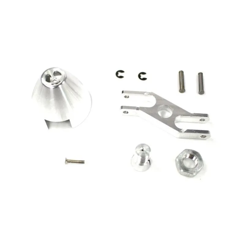 Cone alu ventilé Ø50mm (usiné CNC) porte pales en Z pour axe 5mm