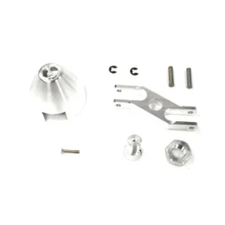 Cone alu ventilé Ø38mm (usiné CNC) porte pales en Z pour axe 3mm