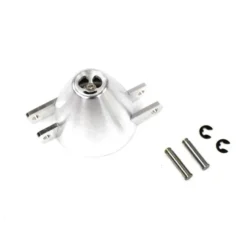Cone alu ventilé Ø45mm (usiné CNC) porte pales en Z pour axe 4mm