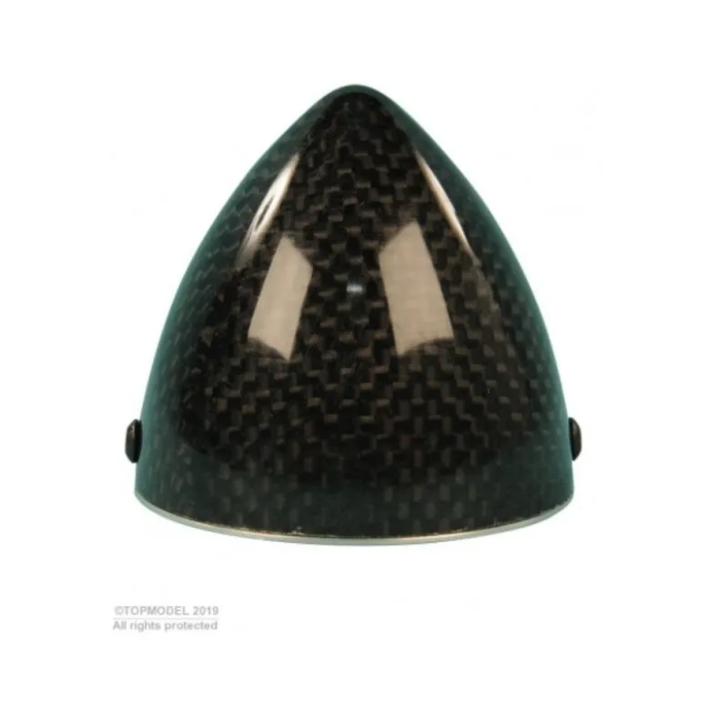 CONE CARBONE Ø55mm AVEC FLASQUE ALU