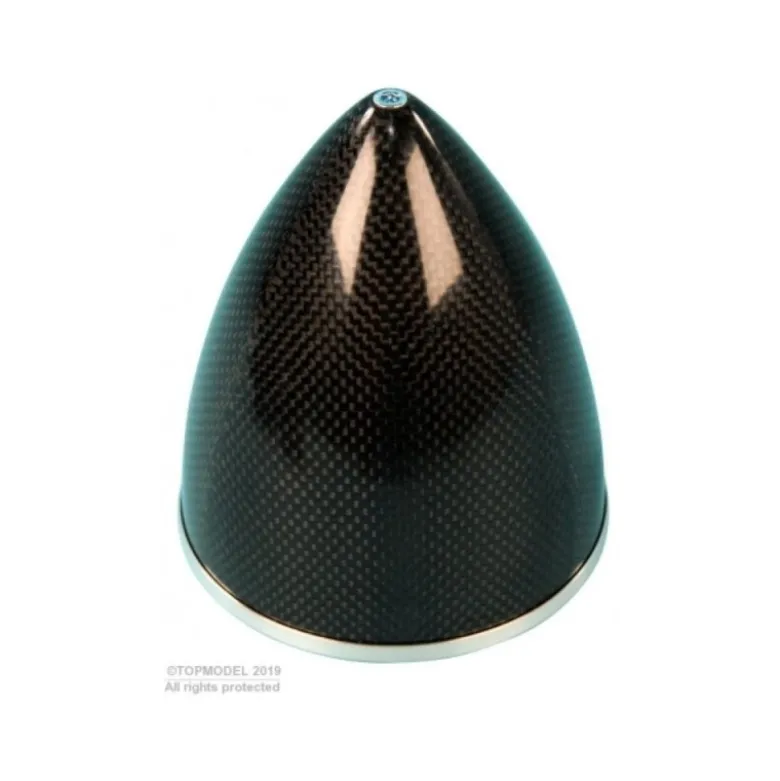 CONE CARBONE Ø100mm VIS CENTRALE AVEC FLASQUE ALU