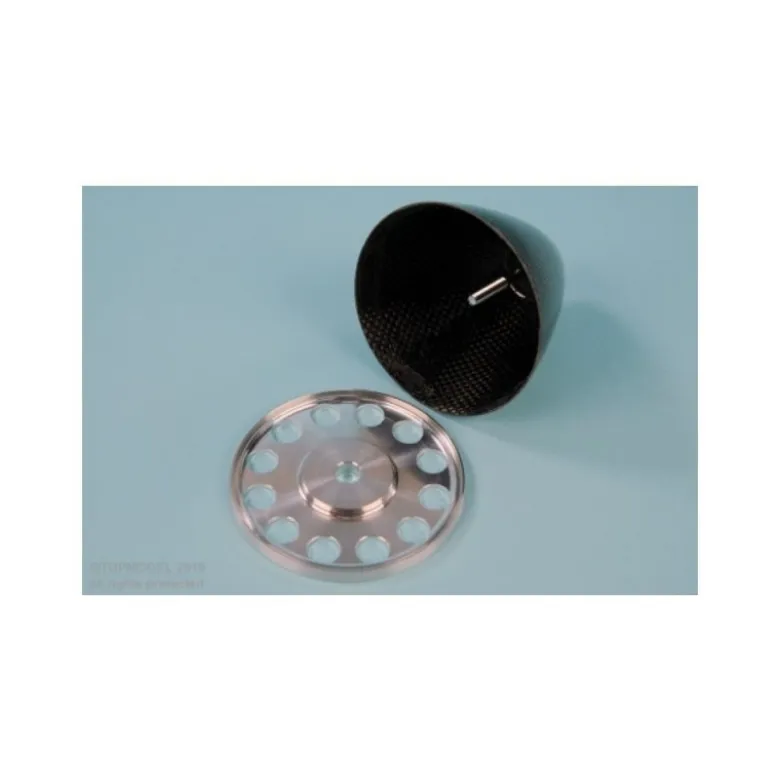 CONE CARBONE Ø100mm VIS CENTRALE AVEC FLASQUE ALU
