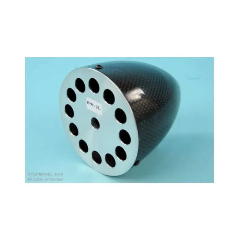 CONE CARBONE TRIPALE Ø90mm AVEC FLASQUE ALU