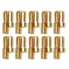 Connecteurs plaqués or Ø6,5 mm, lot de 10 | Yuki AM-612-10M