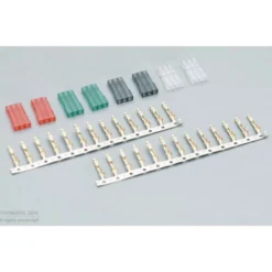 CONNECTEURS SERVO (MALE) A MONTER TYPE FUTABA 4 COULEURS