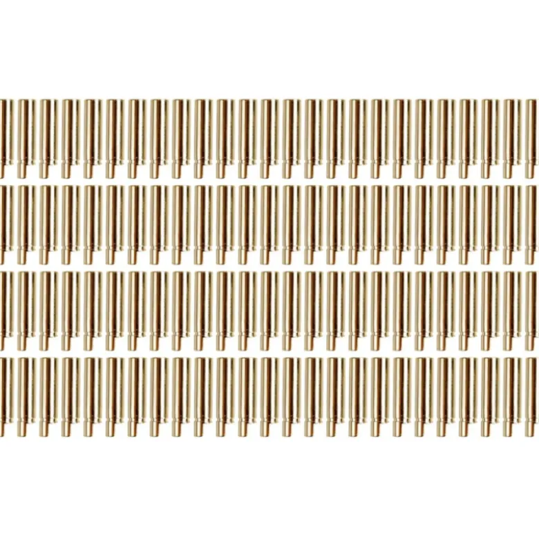 Contact plaqué or Ø 4,0 mm, à souder, semi-ouvert, 100 prises | Yuki AM-606-100F