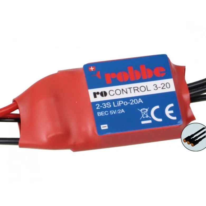 Controleur Brushless Robbe RO-Control3 20A 2-3S BEC 5V/2A