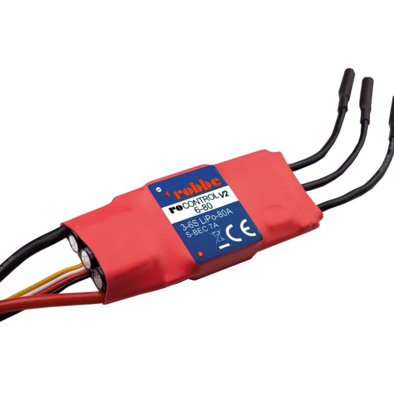 Controleur Brushless Robbe RO-Control6 6-80 V2 3-6S-80 (100A) 5V/ 7A Regulateur SWITCH BEC