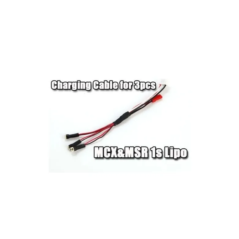 Cordon de charge pour 3 accus Lipo 1S type MCX/MSR Blade