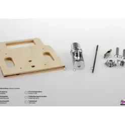 Crochet de remorquage aluminium double avec platine servo - Hacker