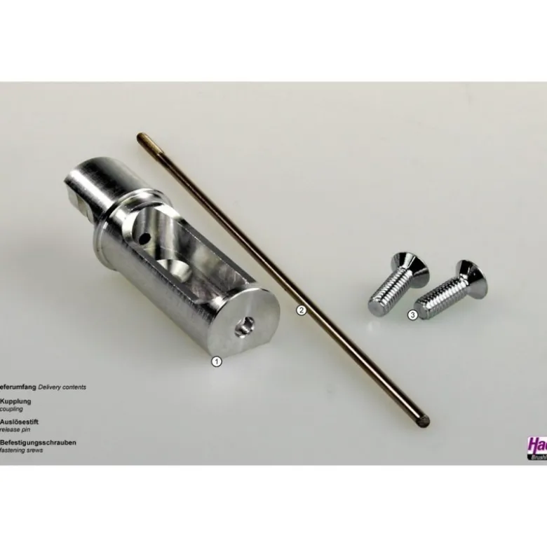Crochet de remorquage aluminium double pour montage platine - Hacker