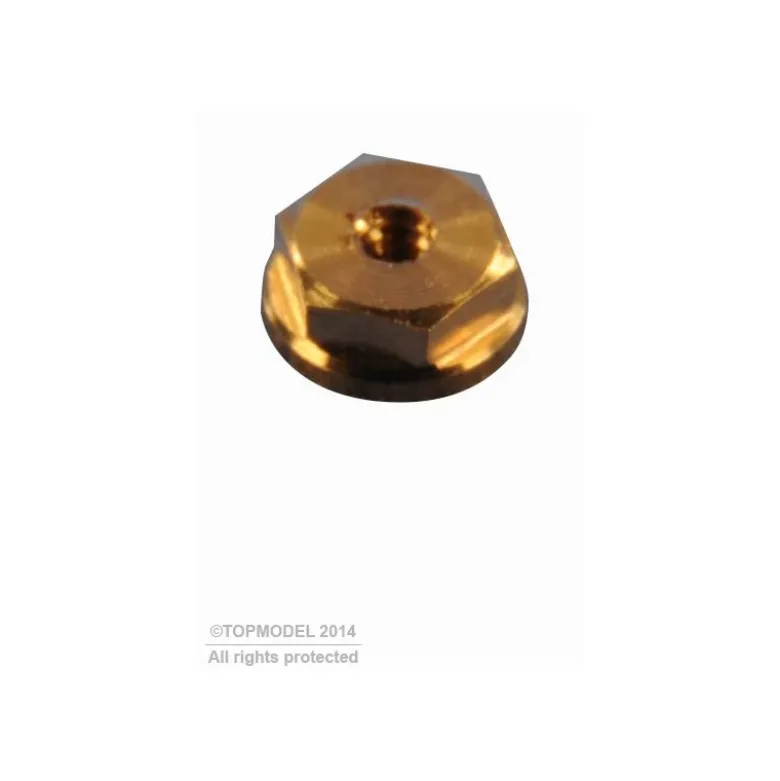 ECROU HEXAGONAL LAITON AVEC RONDELLE M1,4 10pcs