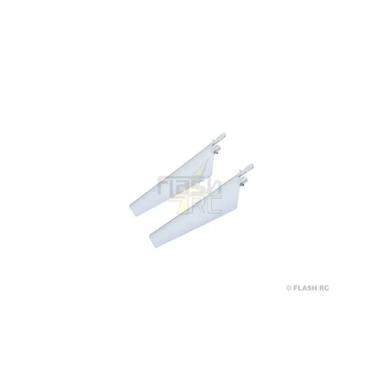 EFLH2221W - Pales supérieures blanches av décals - Blade MCX E-Flite