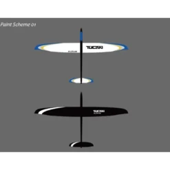 E-Tucan tout fibre env.2.00m blanc & bleu RCRCM