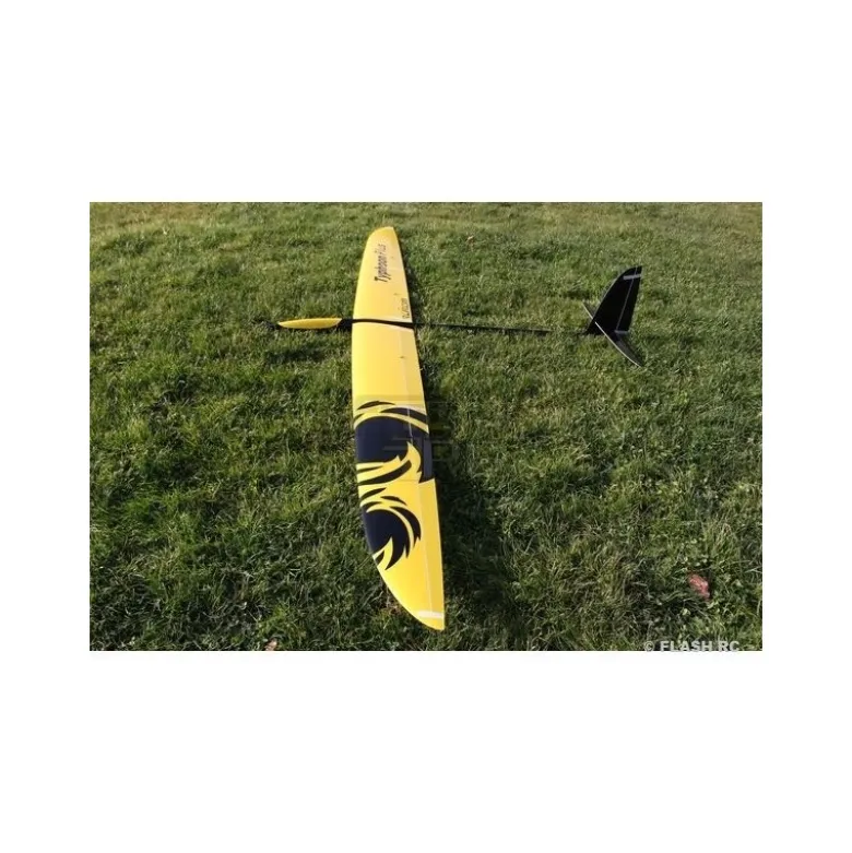 E-Typhoon PLUS tout fibre env.2.90m jaune/noir & blanc RCRCM