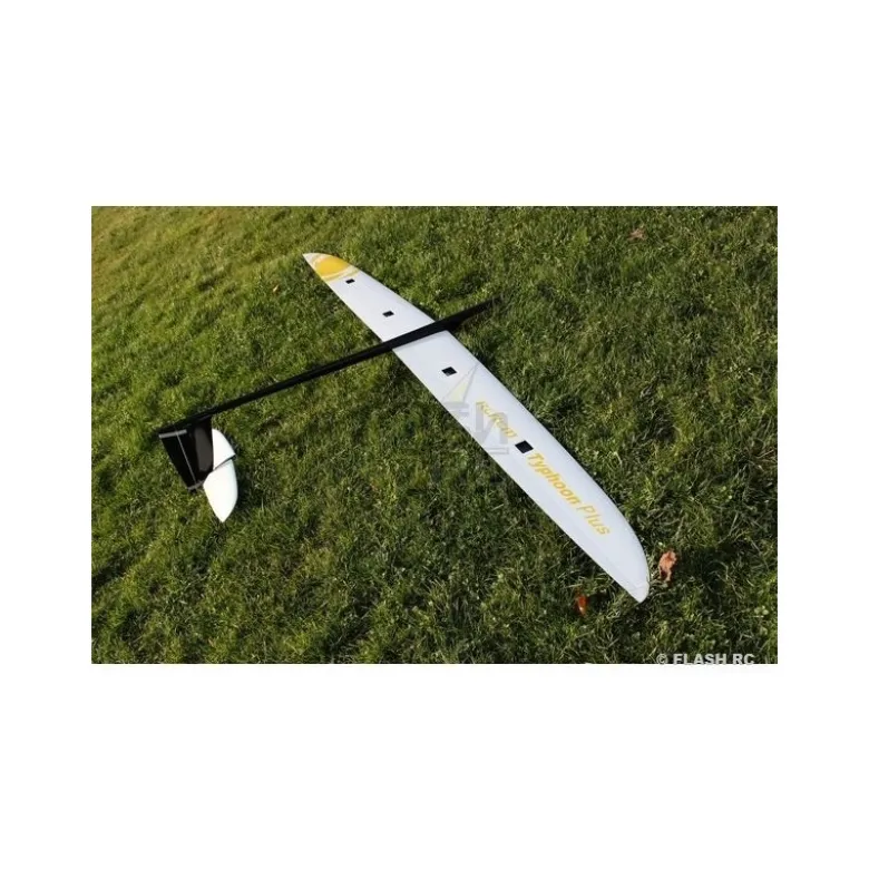 E-Typhoon PLUS tout fibre env.2.90m jaune/noir & blanc RCRCM