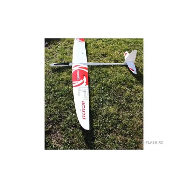 E-Typhoon tout fibre env.2.00m blanc & rouge RCRCM