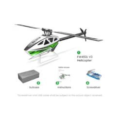 FLY WING - FW450L V3 helicoptère - Blanc PNP