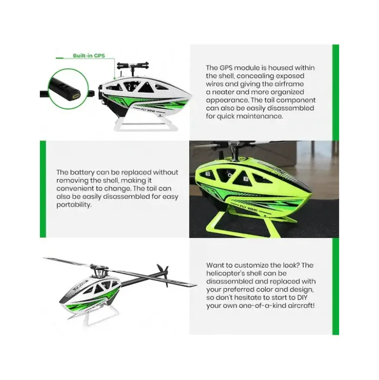 FLY WING - FW450L V3 helicoptère - Blanc PNP
