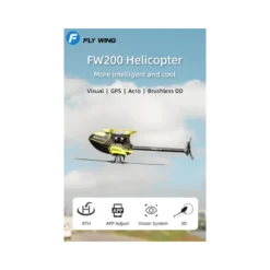 FLY WING Helicoptère FW200 RC GPS/TOF H1 - Jaune RTF