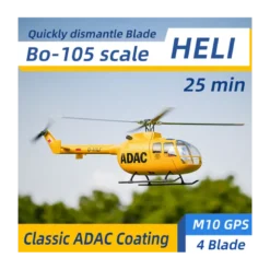 FLY WING - Hélicoptère - BO-105 - ADAC - GPS - Taille 470L Jaune - RTF