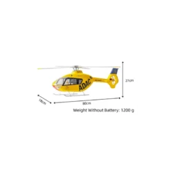 FLY WING - Hélicoptère EC-135 ADAC Jaune - RTF