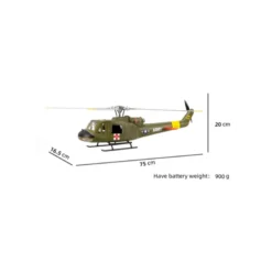 FLY WING - Hélicoptère - UH1 V4 Vert - RTF