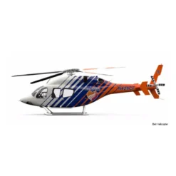 Fuselage Helicoptere 600 - Bell 429 Peinture Blanche Bleue Rouge