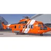 Fuselage Helicoptere Classe 800 225 Orange White Super Puma KIT Version