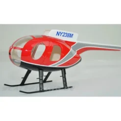 Fuselage Helicoptere classe 250 - MD500D peinture police rouge