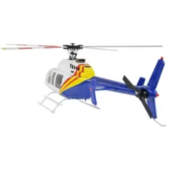 Fuselage Helicoptere 470 size BELL 407 Bleu et Blanc version KIT