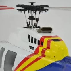 Fuselage Helicoptere 470 size BELL 407 Bleu et Blanc version KIT