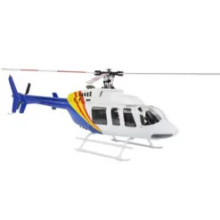 Fuselage Helicoptere 470 size BELL 407 Bleu et Blanc version KIT