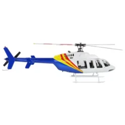 Fuselage Helicoptere 470 size BELL 407 Bleu et Blanc version KIT