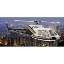 Fuselage Helicoptère - Taille 470 - AS350 Police de San Diego Version KIT