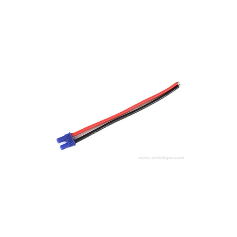 GForce GF-1076-001 Connecteur Avec Câble Ec-2 Contacts Or Connecteur 14Awg Silicone Câble 12Cm 1 Pc