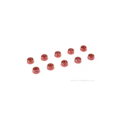 GForce GF-0406-025 Rondelle en aluminium Pour vis à tête cylindrique M2.5 7Mm Rouge 10 pces