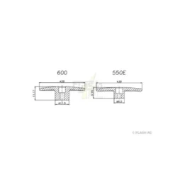 H60005AA - Frein tête de rotor métal NOIR - TREX 550E Align