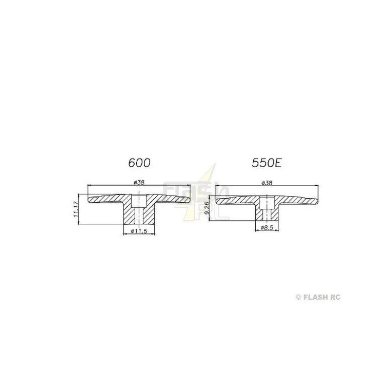 H60005AA - Frein tête de rotor métal NOIR - TREX 550E Align