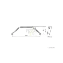 H60111 - Arceau blanc de train d'atterrissage 3D - TREX 600 UPGRADE Align