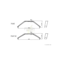 H70060 - Arceau train d'atterrissage blanc - TREX 550E Align