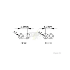 H45183 - Chapes double - TREX 450 SPORT V2 Align
