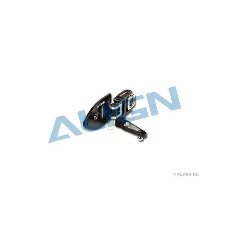 H60250 - Coulisseau d'anticouple noir + carter - TREX 600ESP Align