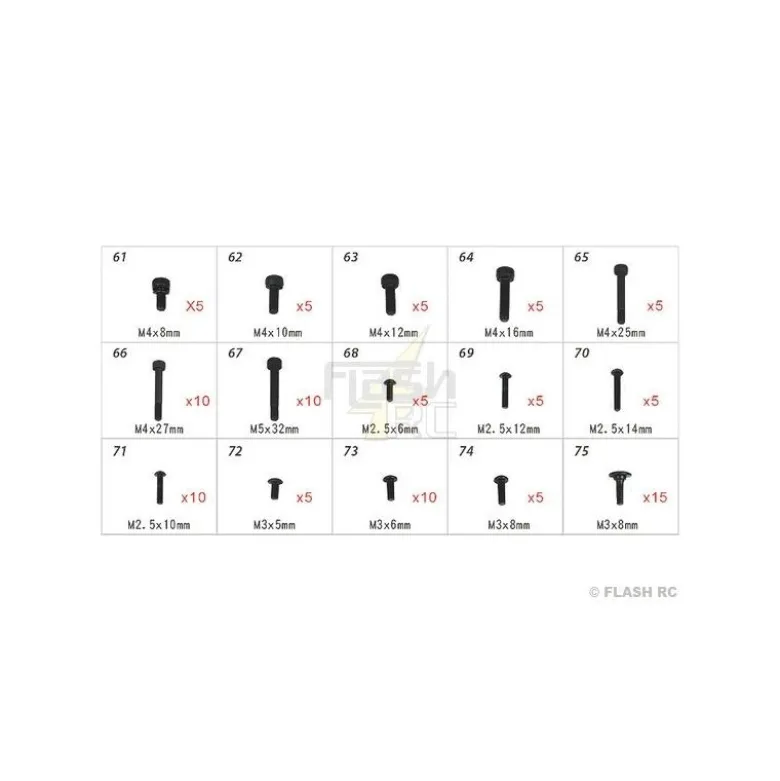 H70109 - Visserie - pour TREX 550E au TREX 700 Align