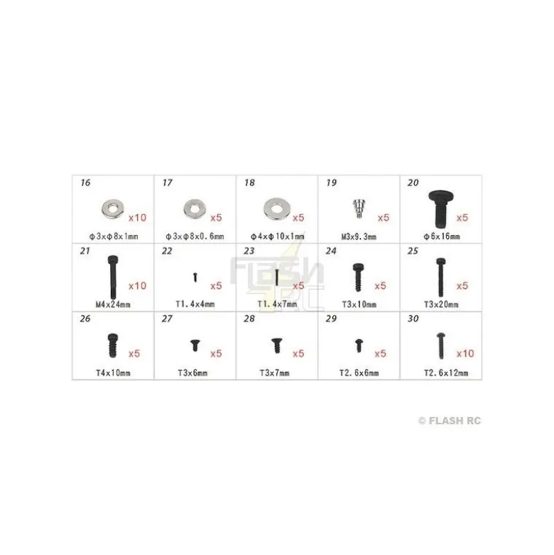 H70109 - Visserie - pour TREX 550E au TREX 700 Align
