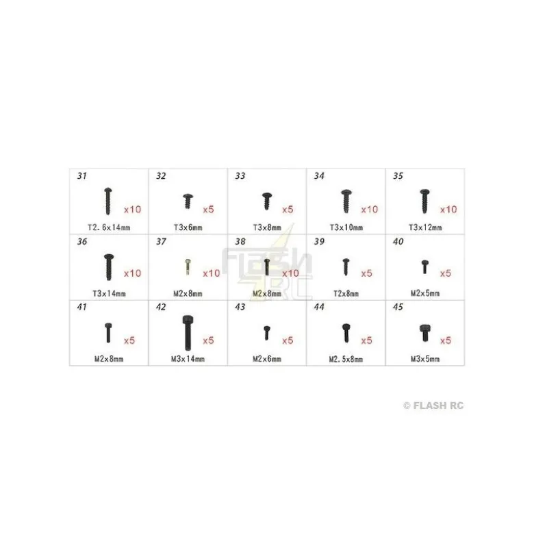H70109 - Visserie - pour TREX 550E au TREX 700 Align