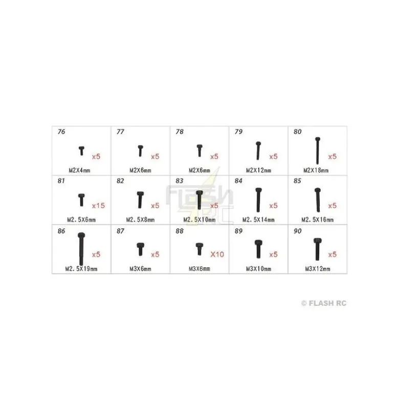 H45168 - Visserie - pour T-REX250 à TREX 500 Align
